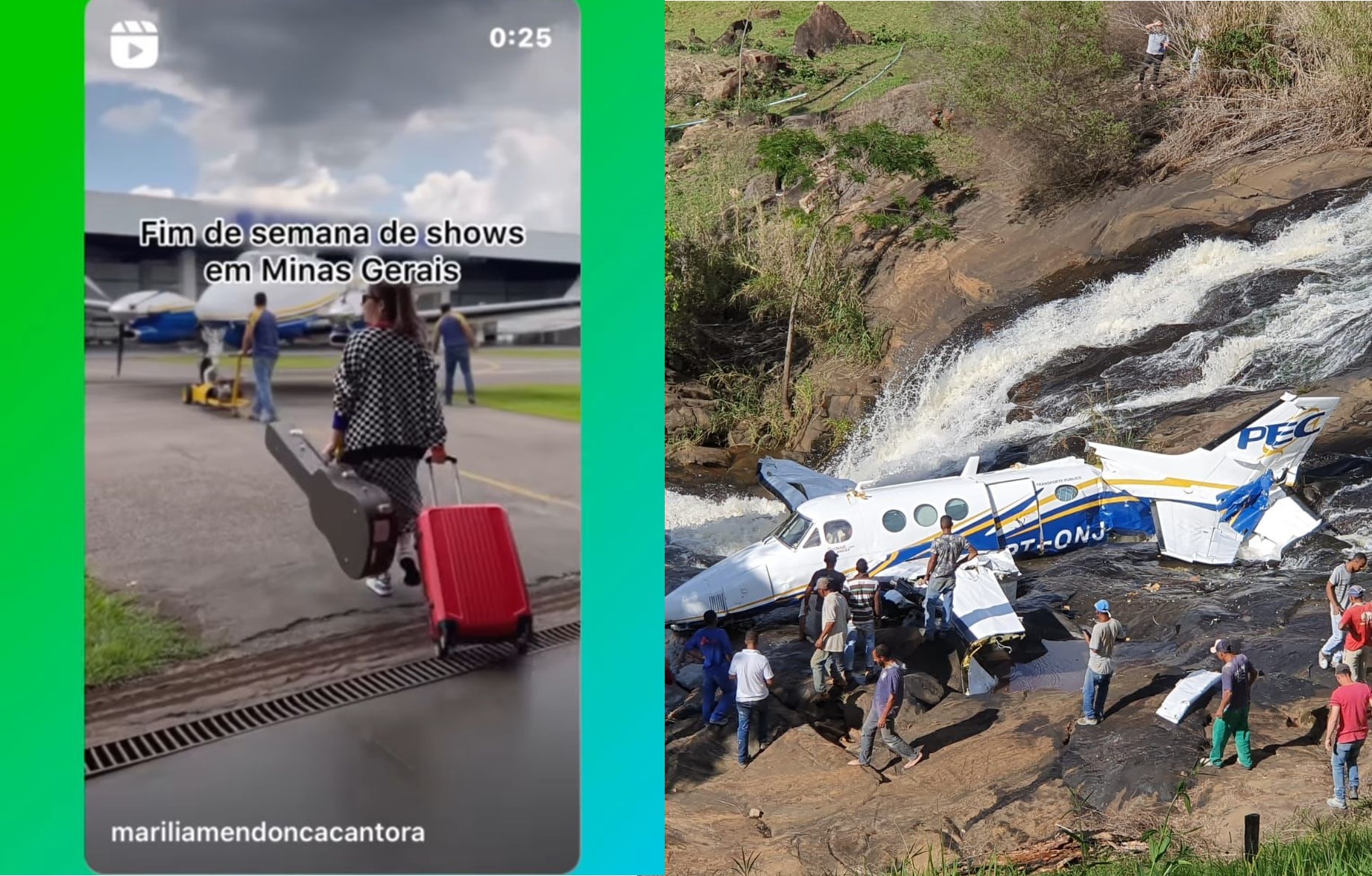 ACIDENTE: Avião cai com a cantora Marília Mendonça; todos os ocupantes morrem