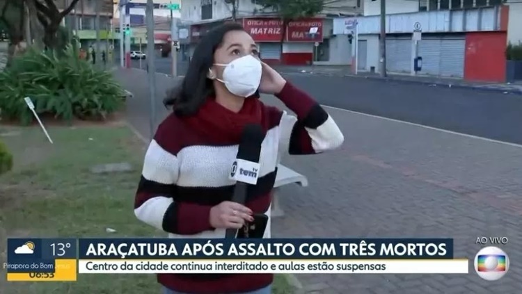 EXPLOSÃO: Ex-funcionária da TV Rondônia leva susto durante reportagem em SP; assista