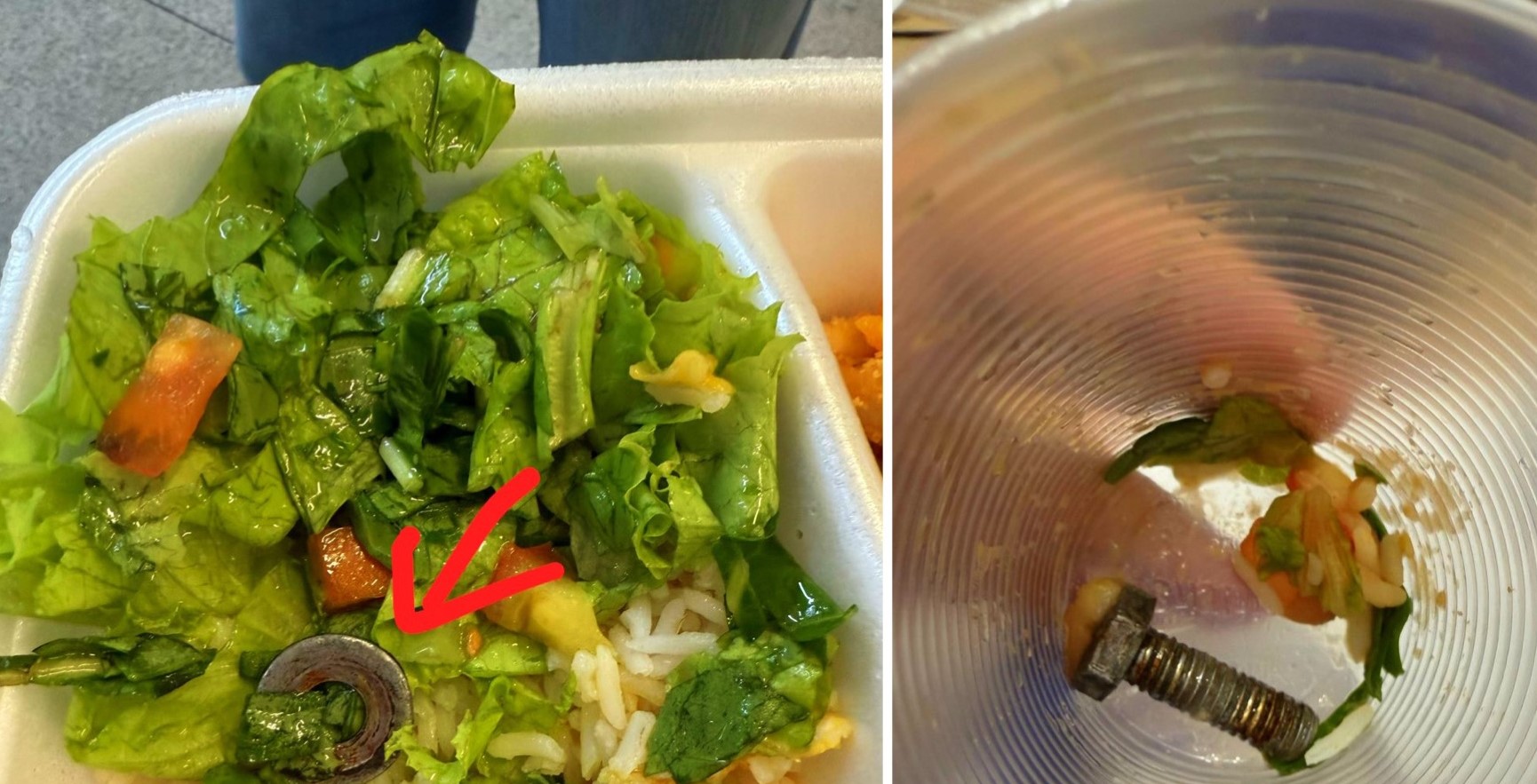 HOSPITAL DE BASE: Servidor encontra parafuso e ruela dentro de marmita